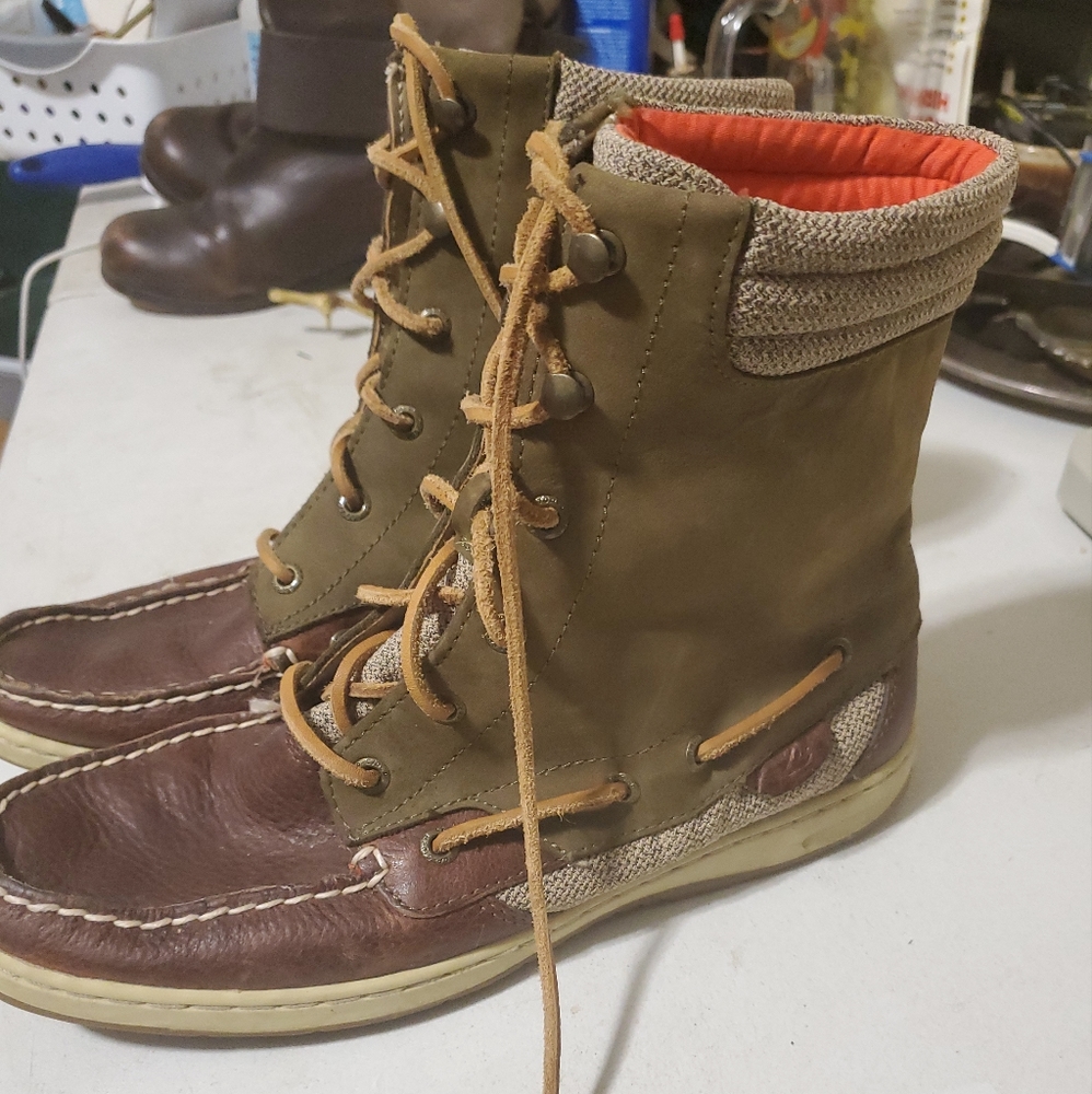 Sperry top sider hikerfish women's lace up boots sz 10m